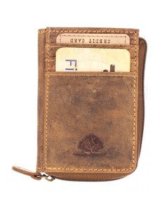 Kožené puzdro na karty Greenburry 1685-25 hnedé