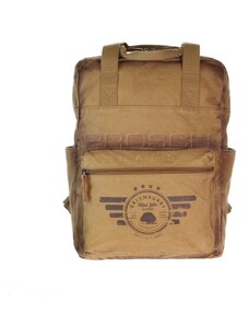 Kožený / plátený ruksak Greenburry 5911-24 camel