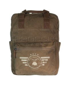 Kožený / plátený ruksak Greenburry 5911-30 khaki