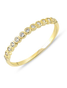 Lillian Vassago Originálny zlatý prsteň so zirkónmi LLV06-GR011