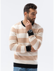 Ombre Clothing Pánsky sveter - béžová E189