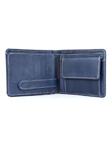 Vega Peňaženka z prírodnej kože č.7992 v modrej farbe, ručne tamponovaná