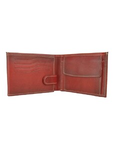 Vega Kožená peňaženka č.8552 v červenej farbe, ručne tieňovaná