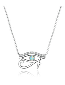 Emporial strieborný nastaviteľný náhrdelník Opálové oko BSN241