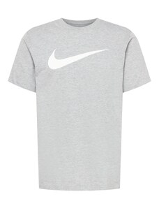 Nike Sportswear Tričko 'Swoosh' sivá melírovaná / biela
