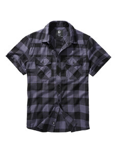 BRANDIT košeľa Checkshirt halfsleeve čierno-šedá