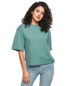 UC Ladies Women's Organic Oversized T-Shirt with White Leaf