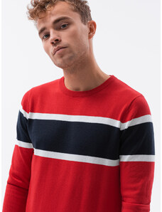 Ombre Clothing Pánsky sveter - červená E190