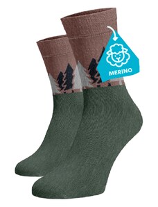 Benami Hrubé hrejivé ponožky MERINO Les