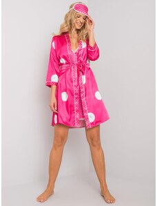 Fashionhunters Pink pajamas with polka dots