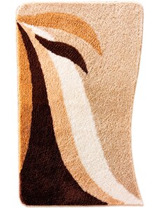 bonprix Kúpeľňová garnitúra s vlneným vzorom, farba hnedá, rozm. Predložka pred stojacie WC 45/50 cm