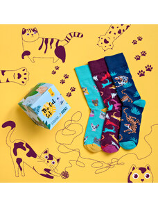 Banana Socks Banánové ponožky Súprava ponožiek The Cat Set