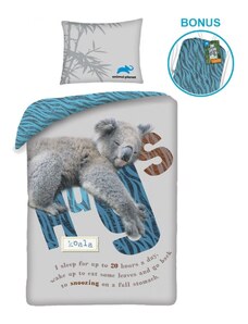 Halantex Bavlnené posteľné obliečky Animal Planet - motív Koala - 100% bavlna - 70 x 90 cm + 140 x 200 cm