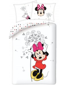 Halantex Bavlnené posteľné obliečky Disney - motív Minnie Mouse s púpavou - 100% bavlna - 70 x 90 cm + 140 x 200 cm