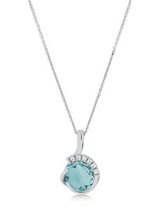 Lillian Vassago Zlatý náhrdelník s modrým topásom LLV22-GN038WBT