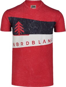 Nordblanc Červené pánske bavlnené tričko GRAPHIC
