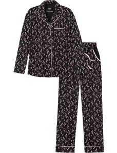 bonprix Pyžamo na gombičky, farba čierna