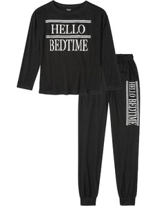 bonprix Pyžamo s oversize tričkom, farba čierna