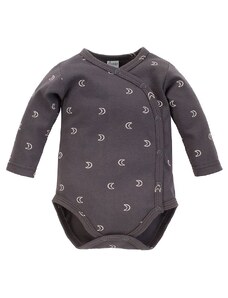 Pinokio Kids's Dreamer Buttoned Longsleeve Bodysuit Graphite/Pattern