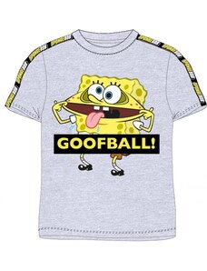 E plus M Chlapčenské tričko s krátkym rukávom Spongebob - šedé