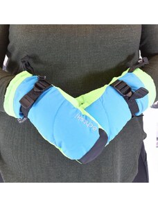 ECHT Detské modro-zelené rukavice SKI
