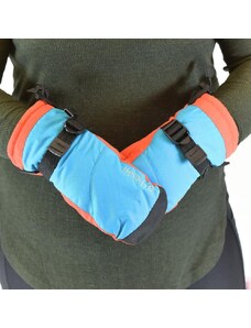 ECHT Detské oranžovo-modré rukavice SKI