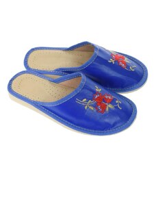 JOHN-C Dámske modré papuče BELA