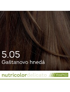 BIOKAP Nutricolor Delicato RAPID Farba na vlasy Gaštanová hnedá 5.05 - BIOKAP