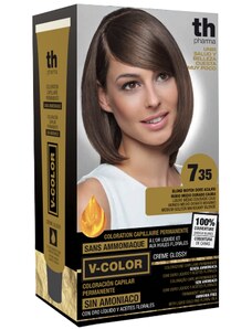 TH Pharma Farba na vlasy V-color stredne zlatistá mahagon blond č. 7.35 - Tahe
