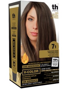 TH Pharma Farba na vlasy V-color stredne popolavá blond č. 7.1 - Tahe