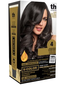 TH Pharma Farba na vlasy V-color stredná hnedá č. 4 - Tahe