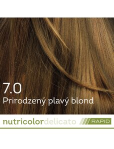 BIOKAP Nutricolor Delicato RAPID Farba na vlasy Prirodzený plavý blond 7.0 - BIOKAP