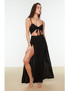 Trendyol Collection Čierny tkaný plavecký blúzkový nohavicový oblek