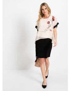 bonprix Šaty s kvetovaným vzorom, farba čierna, rozm. 42