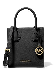 Michael Kors Mercer Extra-Small Pebbled Leather Crossbody Bag Black