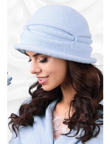 Kamea Blankytne modrý luxusný dámsky zimný klobúk Verona, Farba blankytná modrá