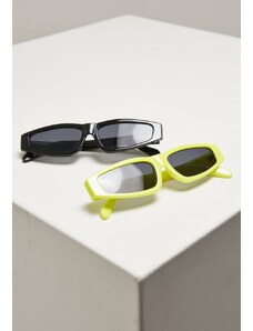 Slnečné okuliare // Urban classics Sunglasses Lefkada 2-Pack neonyellow/black