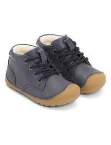 Detské kožené topánočky Bundgaard Petit Lace BG101162 - tmavo Modré