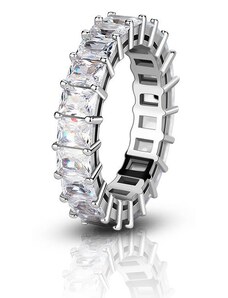Emporial strieborný rhodiovaný prsteň Krištáľový klenot MA-MR1004-SILVER