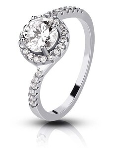 Emporial strieborný rhodiovaný prsteň Elegance MA-M3622-SILVER