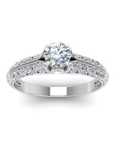 Emporial strieborný rhodiovaný prsteň Princeznin klenot MA-R0539-SILVER