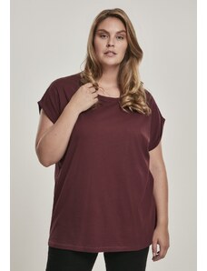 Dámske tričko krátky rukáv // Urban Classics Ladies Extended Shoulder Tee redwine