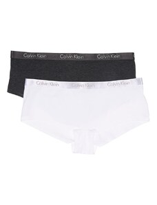 Calvin Klein Dámske hohavičky boyshort 2pack Bielo - Čierna