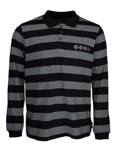 košela INDEPENDENT - Chain Cross Rugby Shirt Black Stripe (BLACK STRIPE)