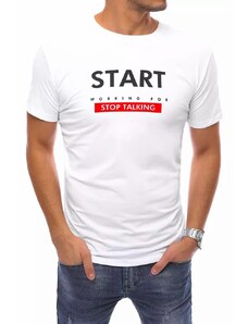 Buďchlap Biele tričko s nápisom Start