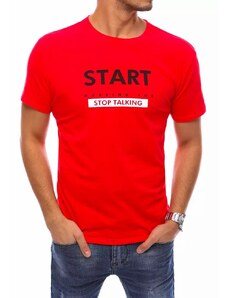 Buďchlap Červené tričko s nápisom Start