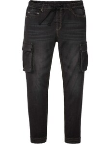 bonprix Kapsáčové džínsy Slim Fit Straight, farba čierna