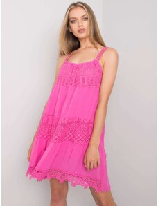 Basic Letné ružové šaty na ramienka