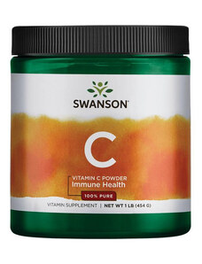 Swanson 100% Pure Vitamin C Powder 454 g, prášok, 1000 mg
