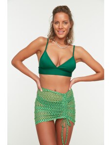 Trendyol Collection Zelená mini pletená sieťovina s geometrickým vzorom Pareo